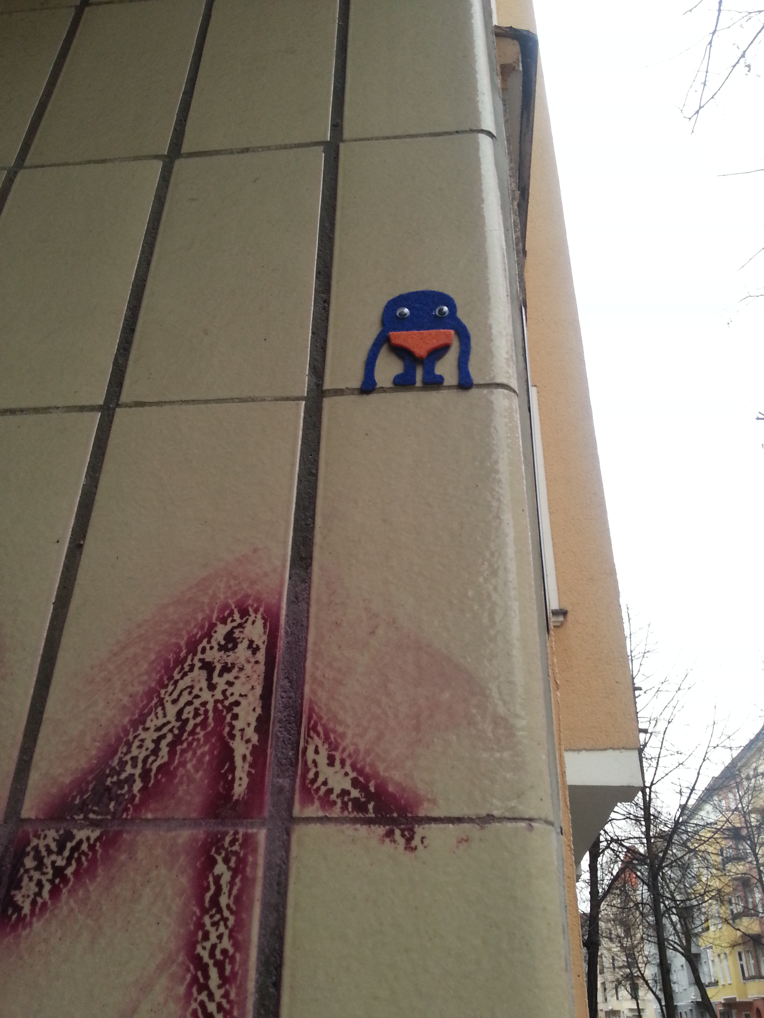 Little pants man right outside the office